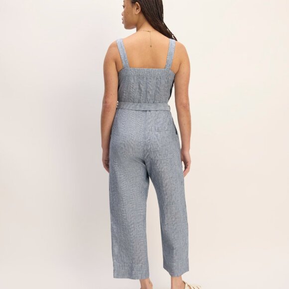 NWOT Everlane Linen Side-Button Jumpsuit - Picture 4 of 7